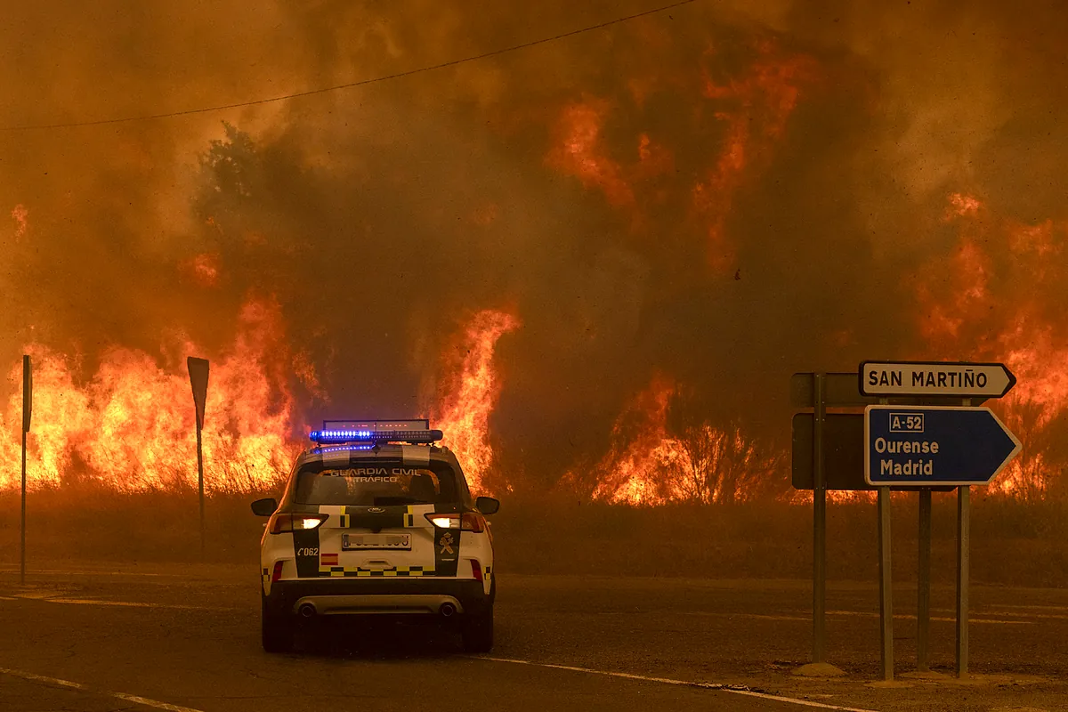 19 incendios requieren la ayuda del Estado, a la que se sumarán dos aviones italianos